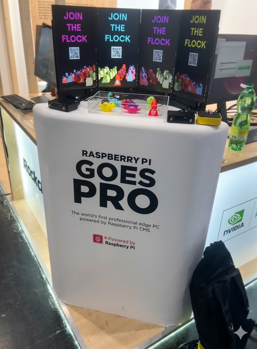 COOPlayer running on Zotac CM5-Pico — live exhibition demo